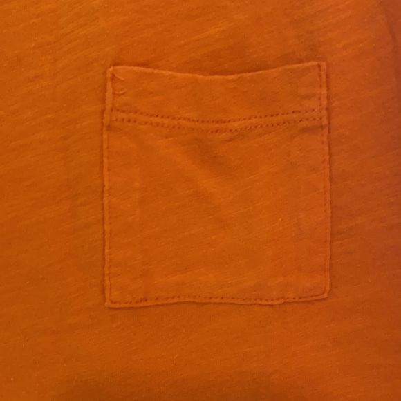 Micheal Kors sz M orange 3/4 sleeve top with front pocket - Picture 2 of 8